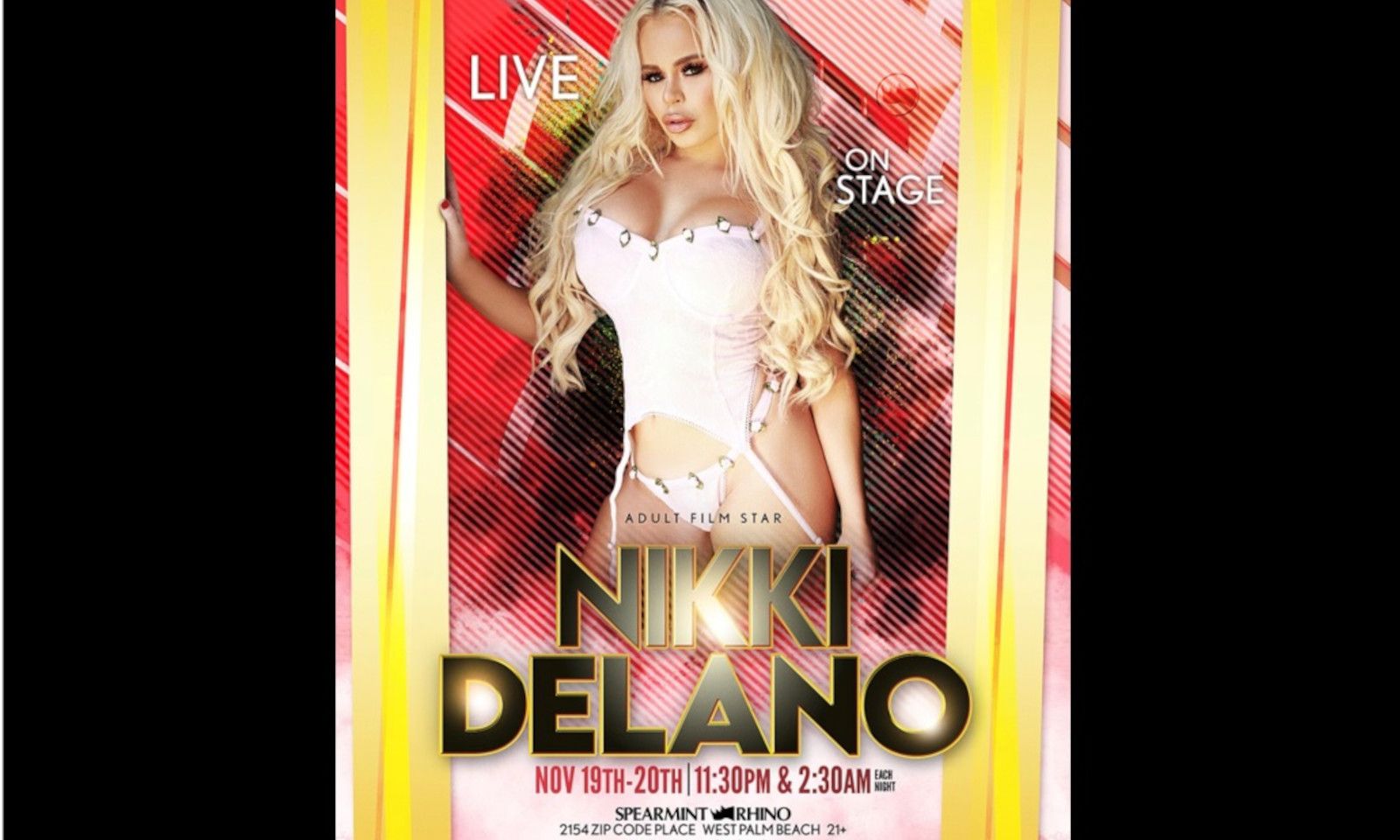 Nikki Delano to Headline at West Palm Beach Spearmint Rhino