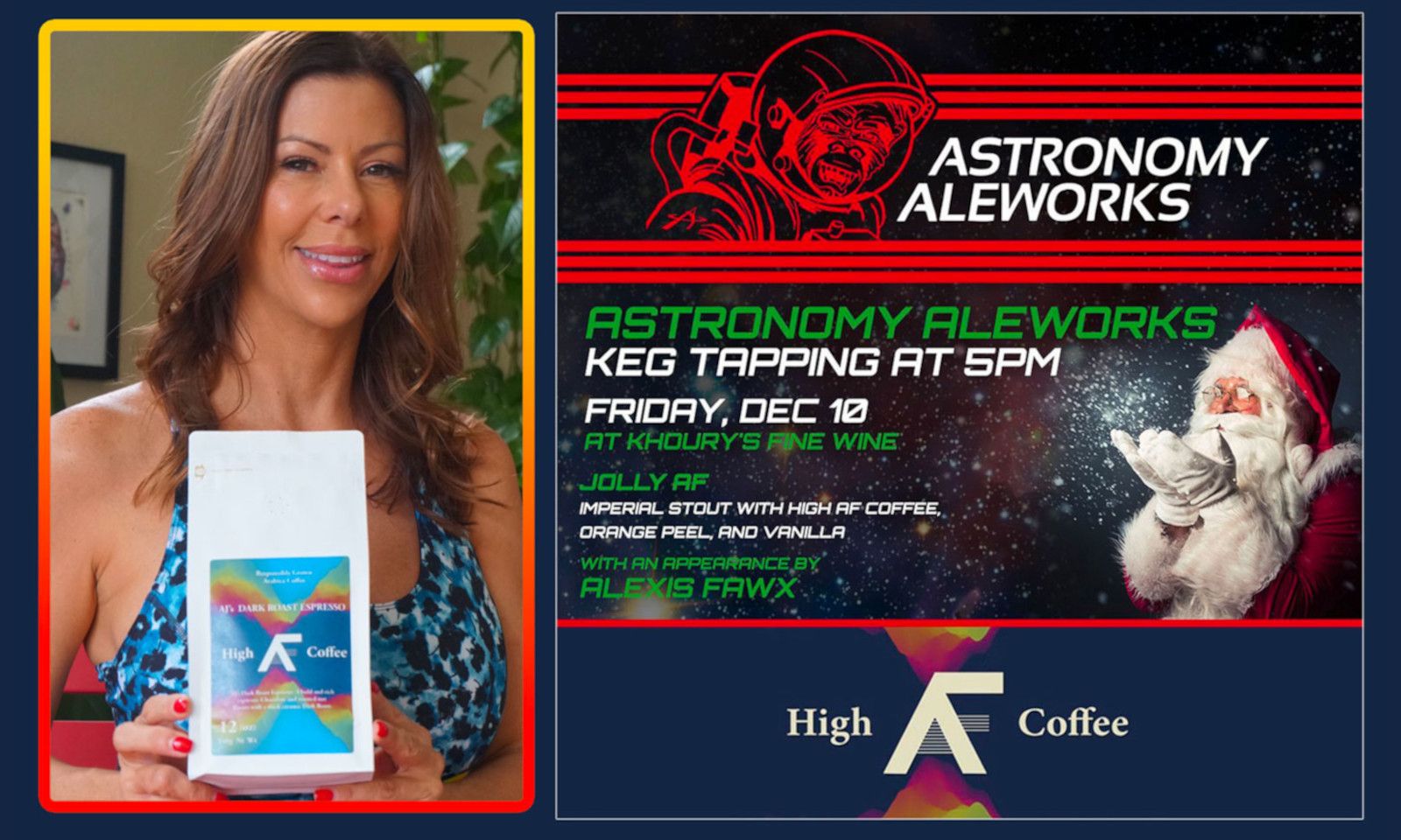 Alexis Fawx Celebrates Holiday Ale Launch Friday in Las Vegas