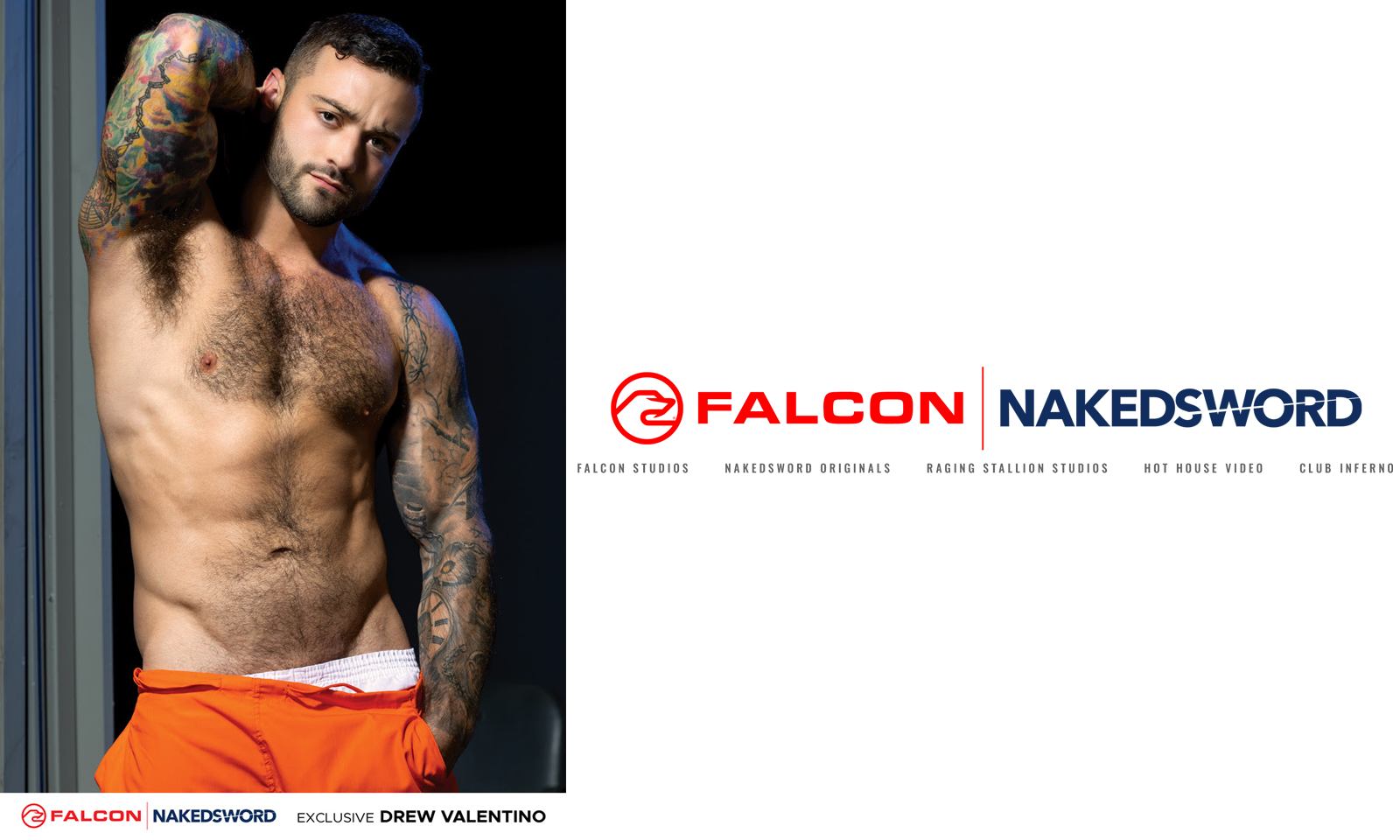 Falcon|NakedSword Signs Drew Valentino as Newest Exclusive