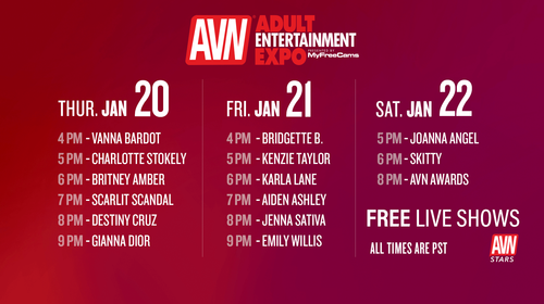 AVN Announces Talent Lineup for 2022 AEE Live Shows 
