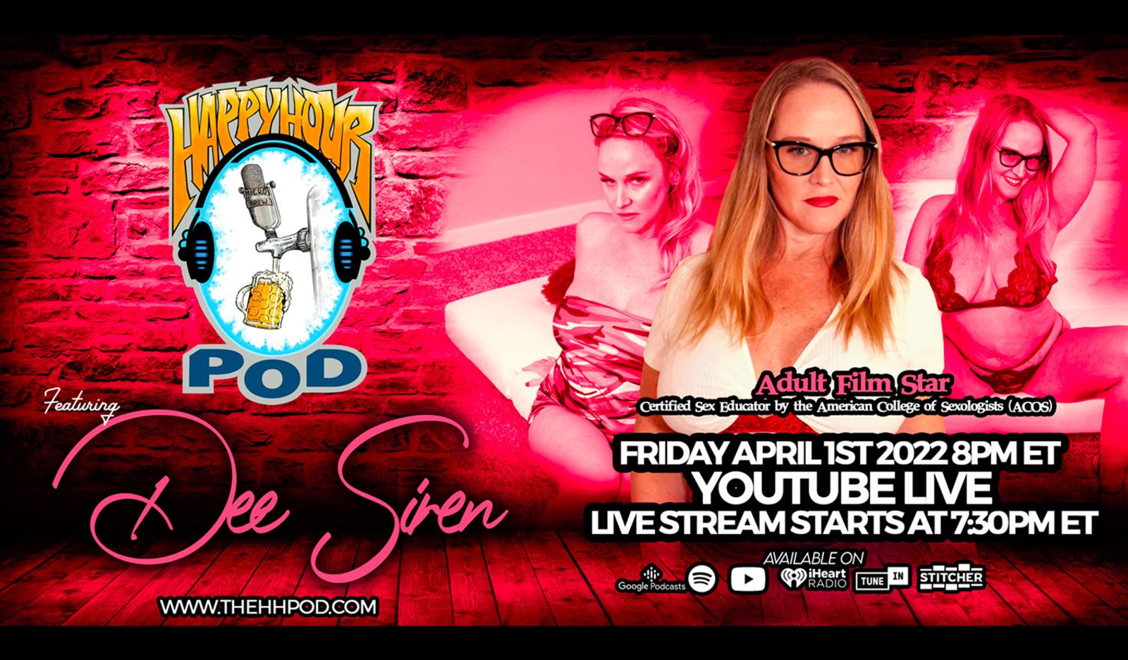 Dee Siren Goes Live on the 'Happy Hour Podcast' April 1