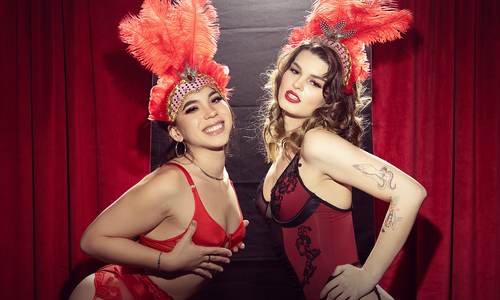 Asia Belle, Kasey Kei Star as 'Red Hot Showgirls' at TransAngels
