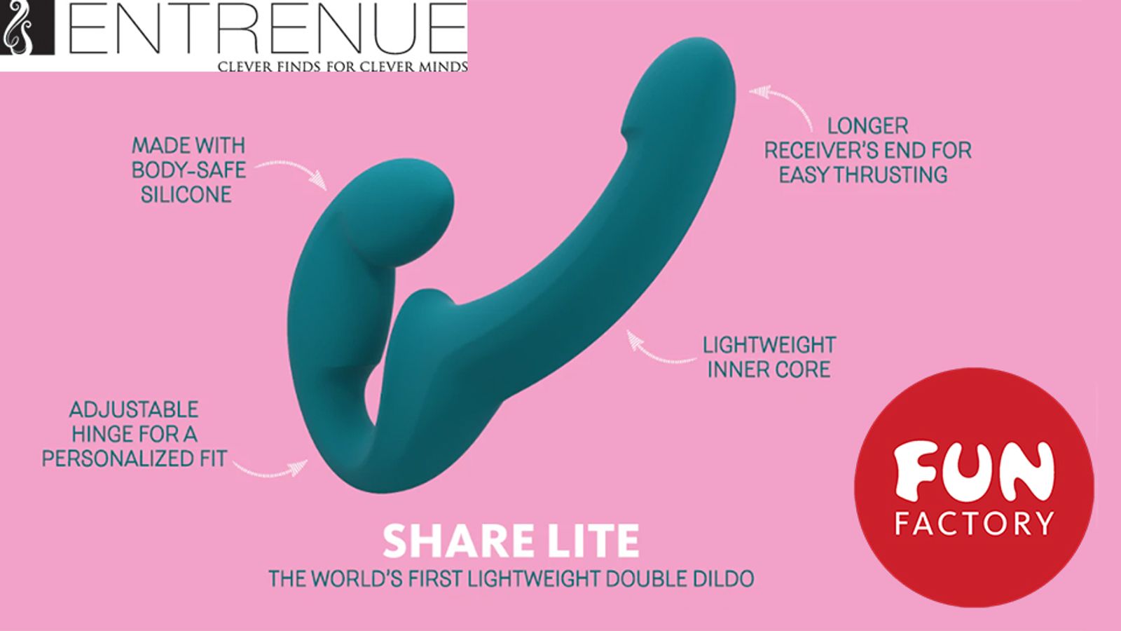 Entrenue to Distribute Share Lite Double Dildo From Fun Factory