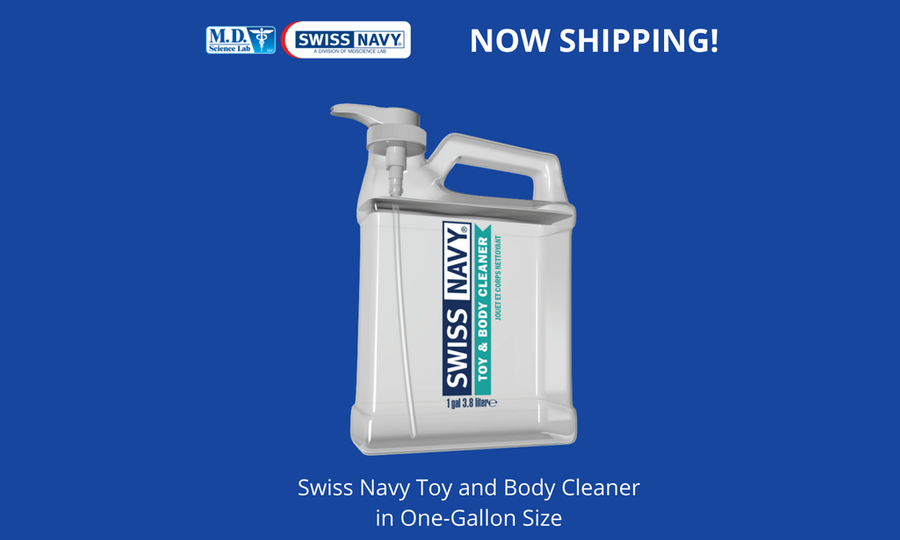 Swiss Navy One-Gallon Size of Toy & Body Cleaner Now Shipping