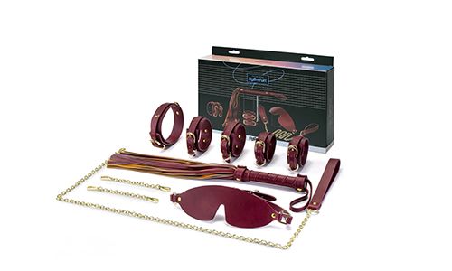 Wine Red Leather Bondage Set