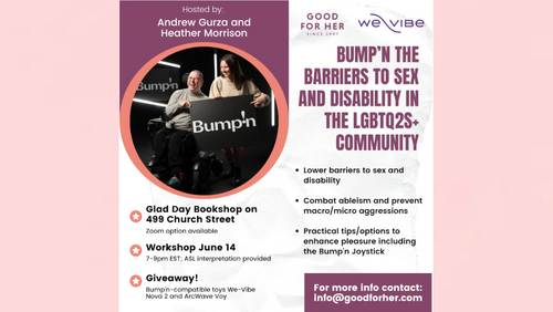 'Bump’n The Barriers to Sex & Disability' Workshop on June 14