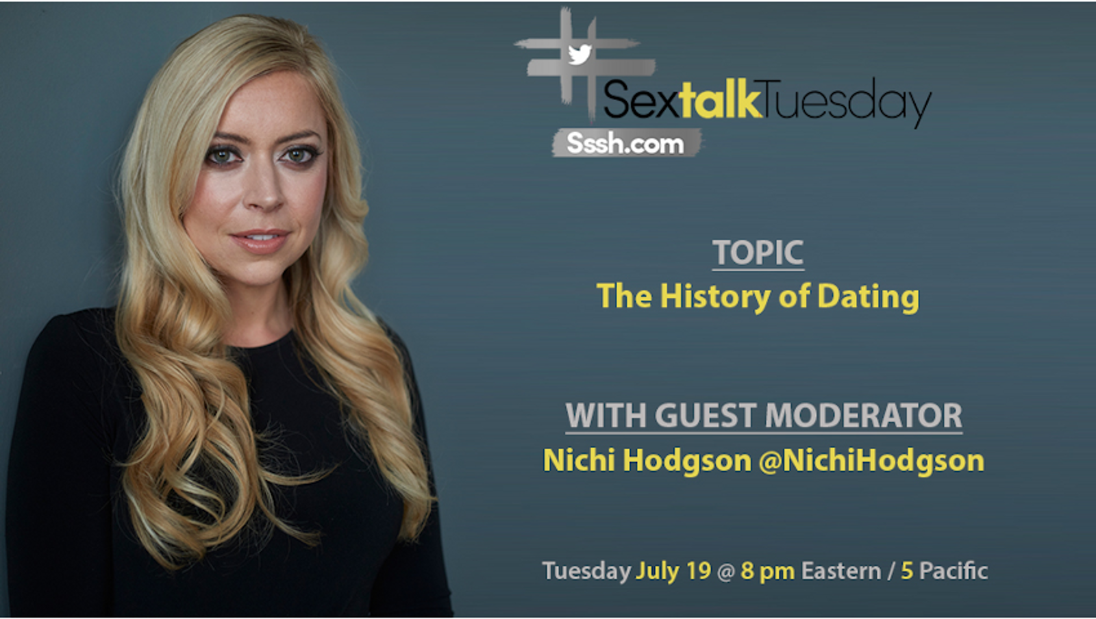 Author Nichi Hodgson Joins #SexTalkTuesday