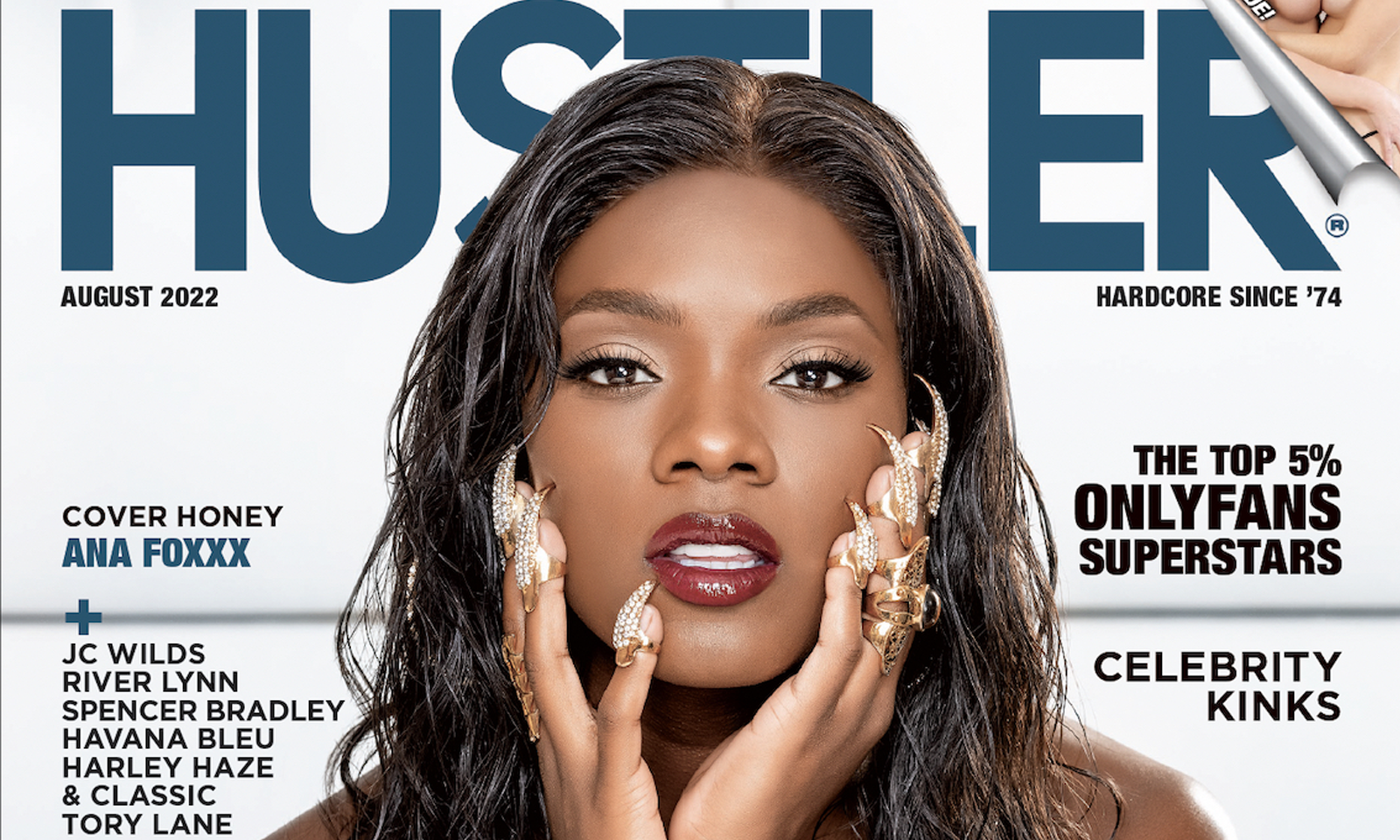 Ana Foxx Featured as Hustler's August Honey and Cover Model