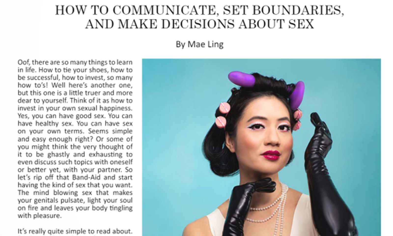 Miss Mae Ling Discusses Sexual Happiness in 'Proud & Kinky' Mag