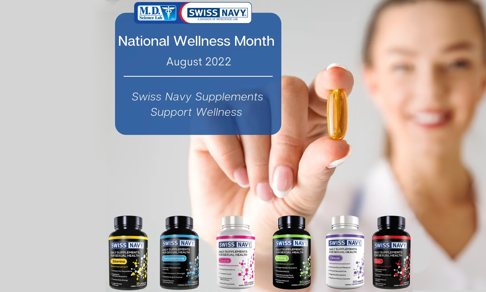 Swiss Navy Celebrates National Wellness Month With Supplements