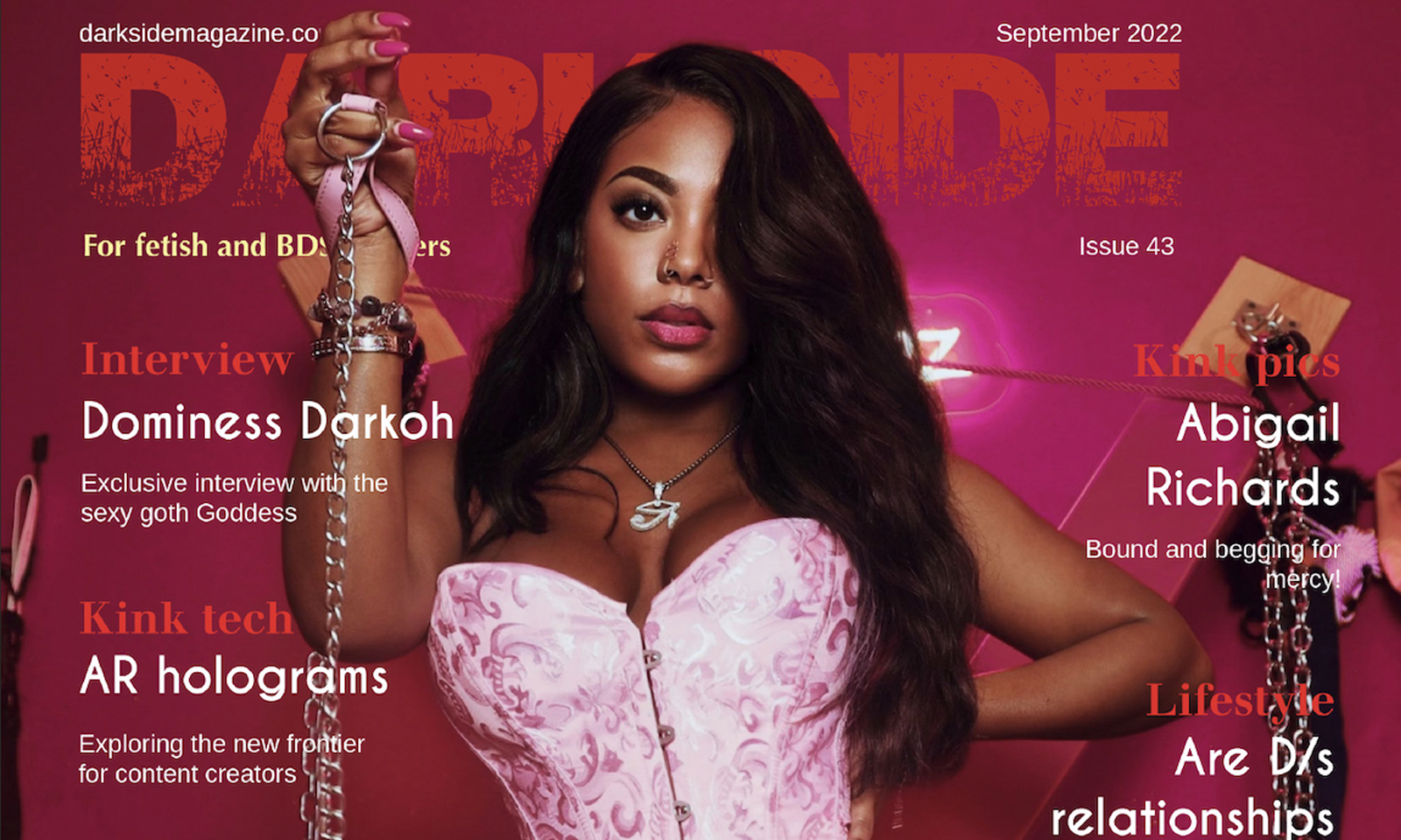 Mistress Marley Scores Cover, Multi-Page Feature for 'Darkside'