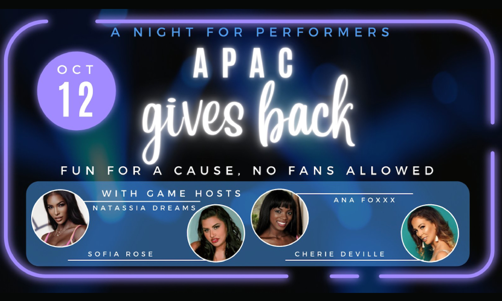 Date Announced for APAC Gives Back: A Night for Performers