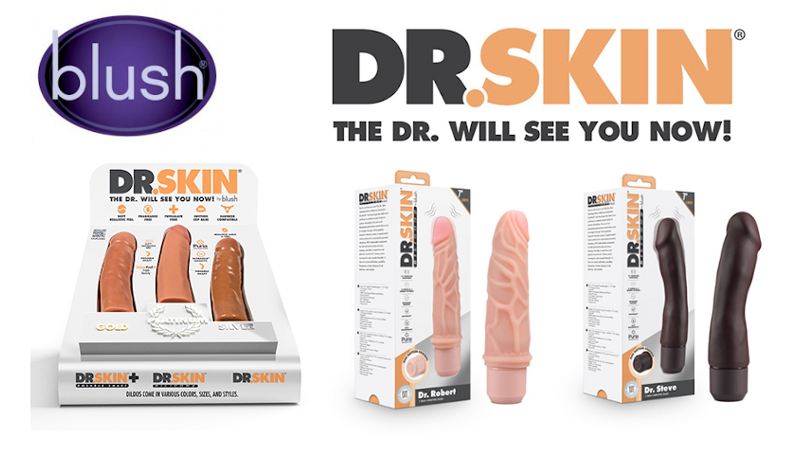 Blush Debuts Dr. Skin Silicone Vibrating Dildos