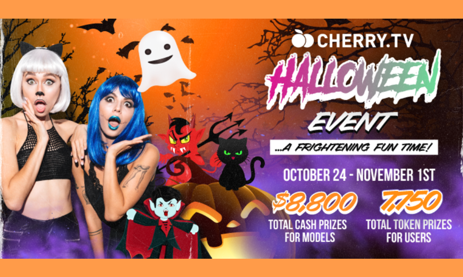 Cherry.tv Announces Halloween Competition for Models and Fans