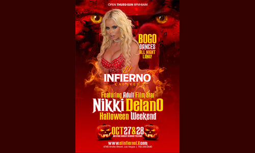 Nikki Delano Headlines at El Infierno Cabaret This Halloween