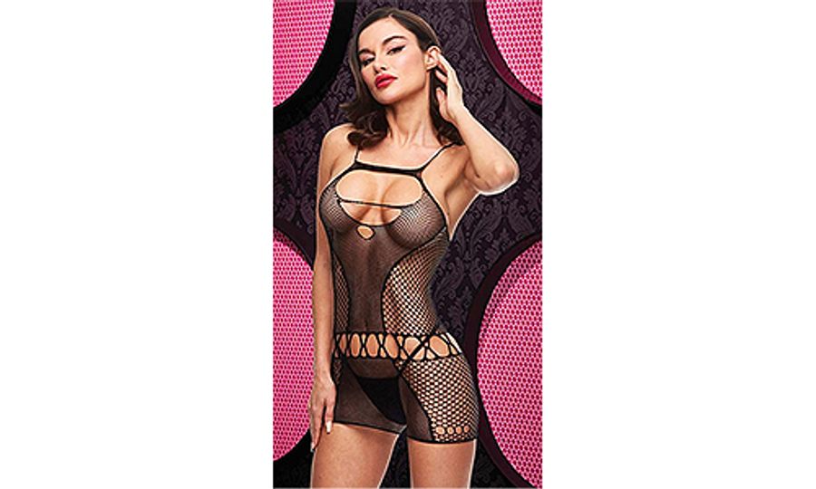 Sexy Fishnet Mini Dress