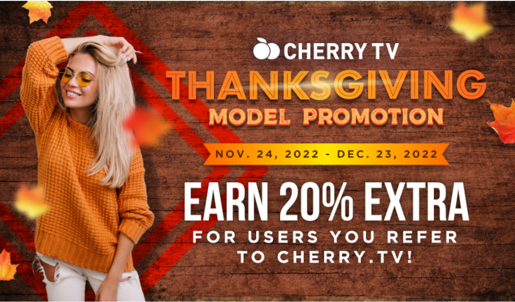 Cherrytv Announces Holiday Model Rev Share Promotion Avn