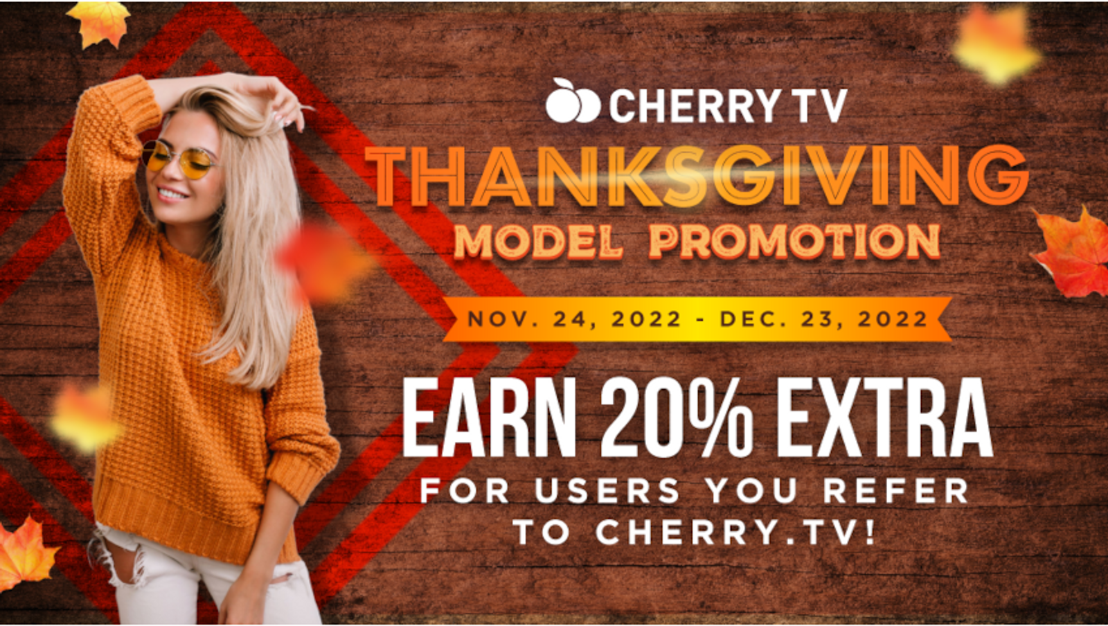 Cherry.tv Announces Holiday Model Rev Share Promotion