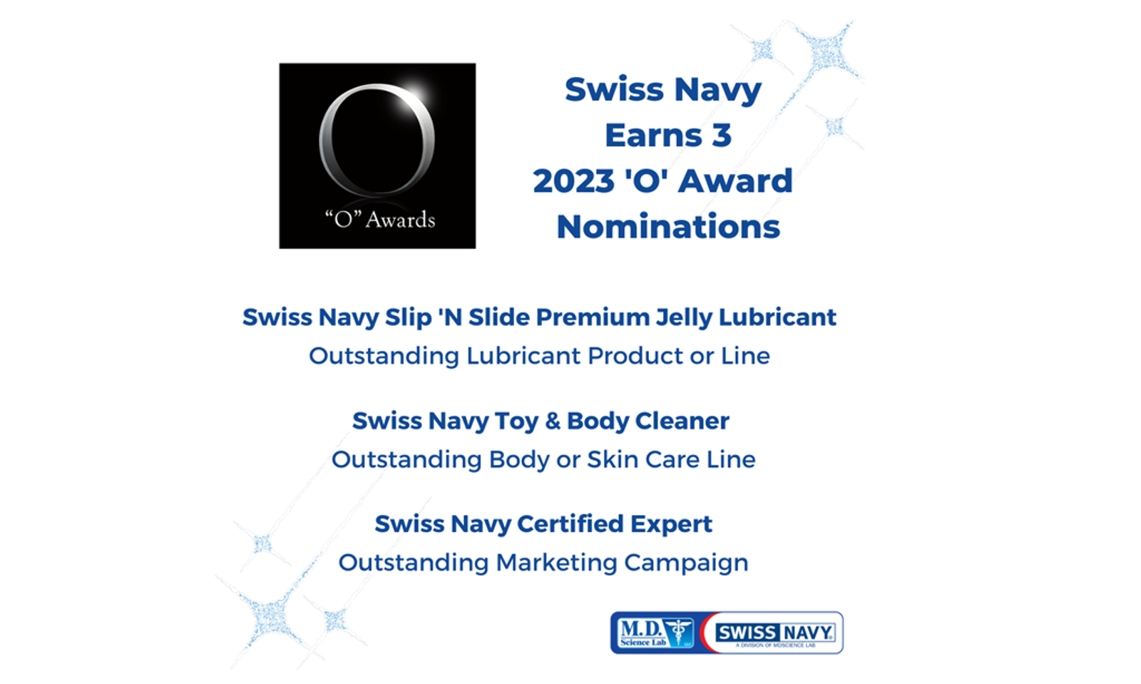 Swiss Navy Receives Three Nominations for the 2023 'O' Awards