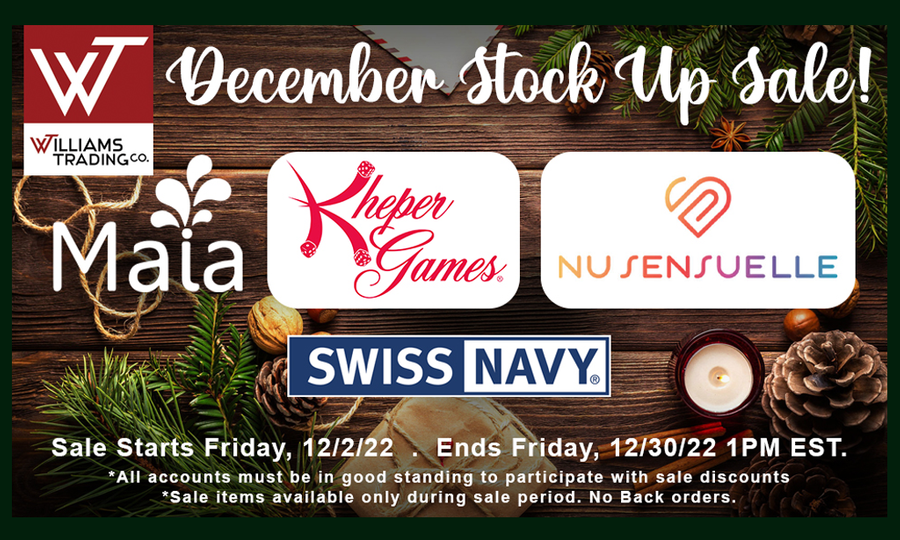 Williams Trading Co. Announces Its 'December Stock-Up Sale'