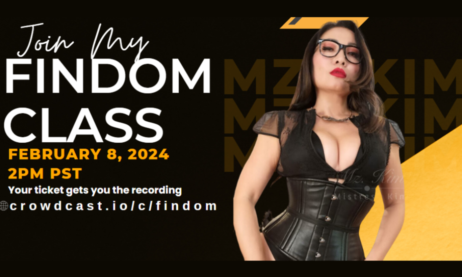 Mz. Kim to Teach Findom Class Next Week