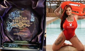 Sabien DeMonia Takes Home Live Cam Awards Trophy