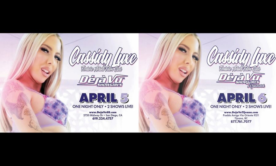 Cassidy Luxe to Debut New Boobs at San Diego, Tijuana Shows