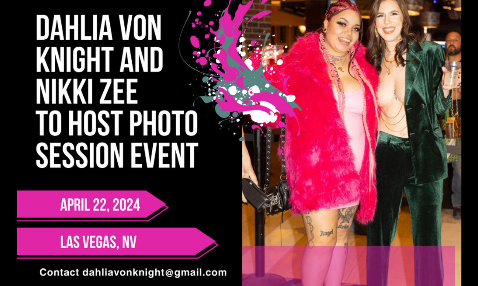 Dahlia Von Knight and Nikki Zee to Host Photo Session Event