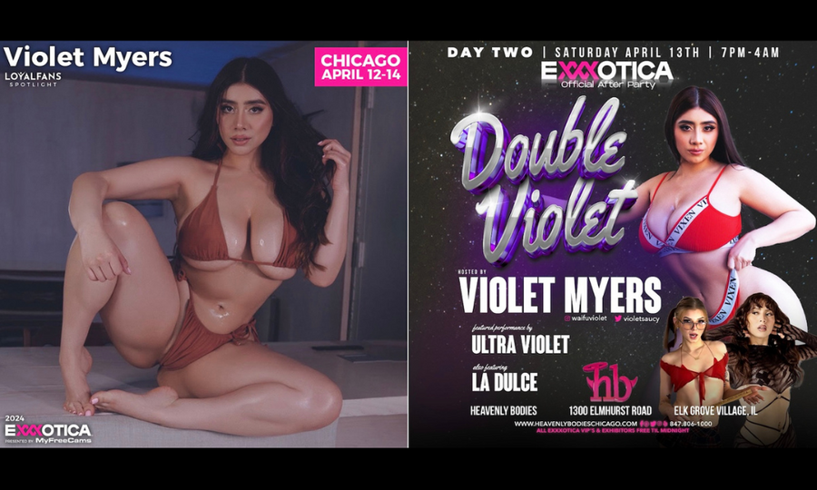 Violet Myers Returns to Exxxotica to Sign at LoyalFans Booth