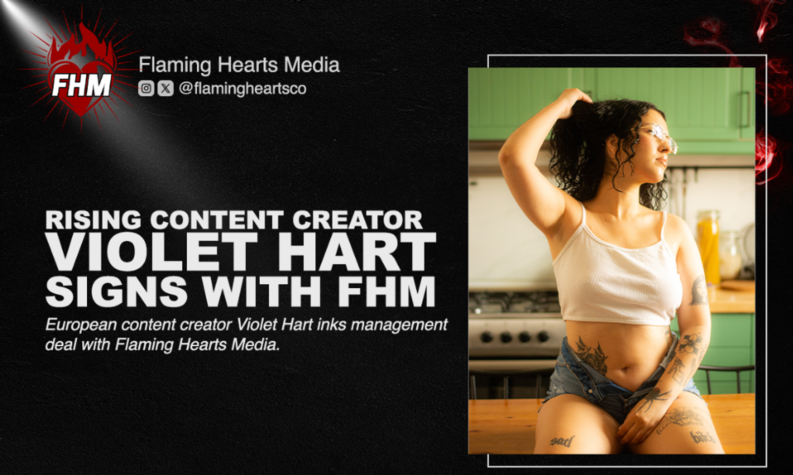 Rising Content Creator Violet Hart Signs With FHM