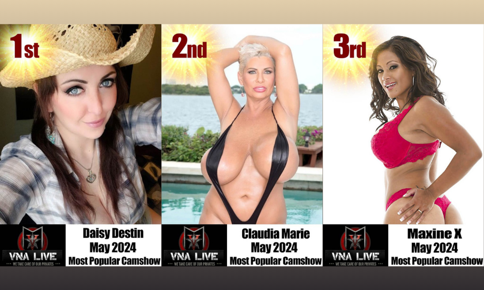 Daisy Destin Voted #1 VNALive.com Girl for May 2024