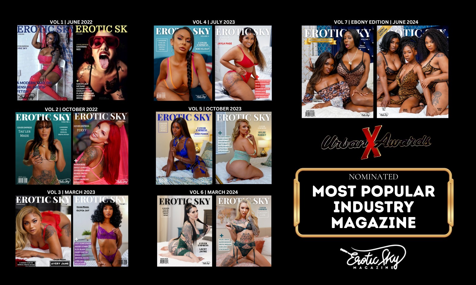 Erotic Sky Magazine Celebrates Two Nominations for Urban X Awards