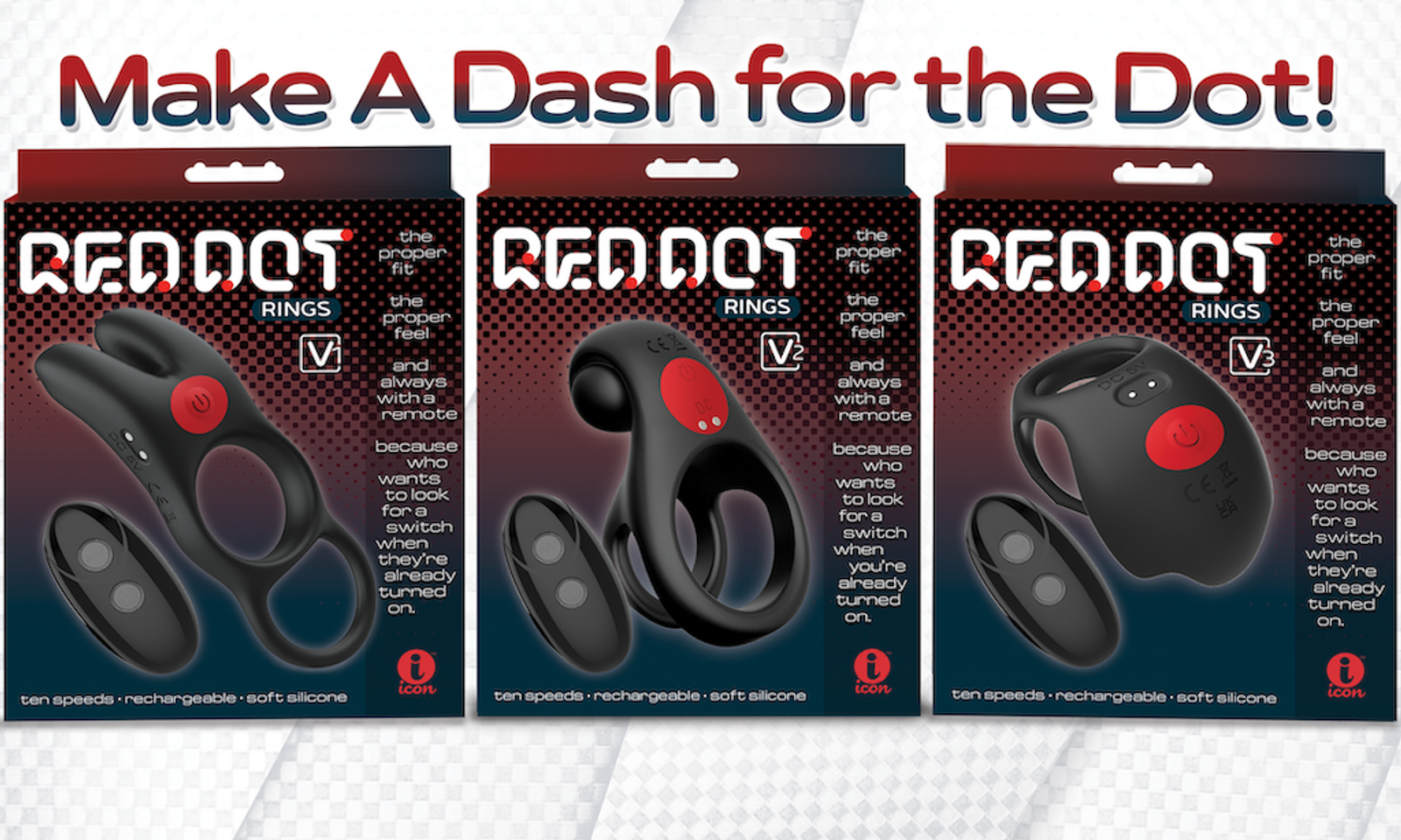 Icon Brands Releases Red Dot Remote Vibrating C-Rings Collection