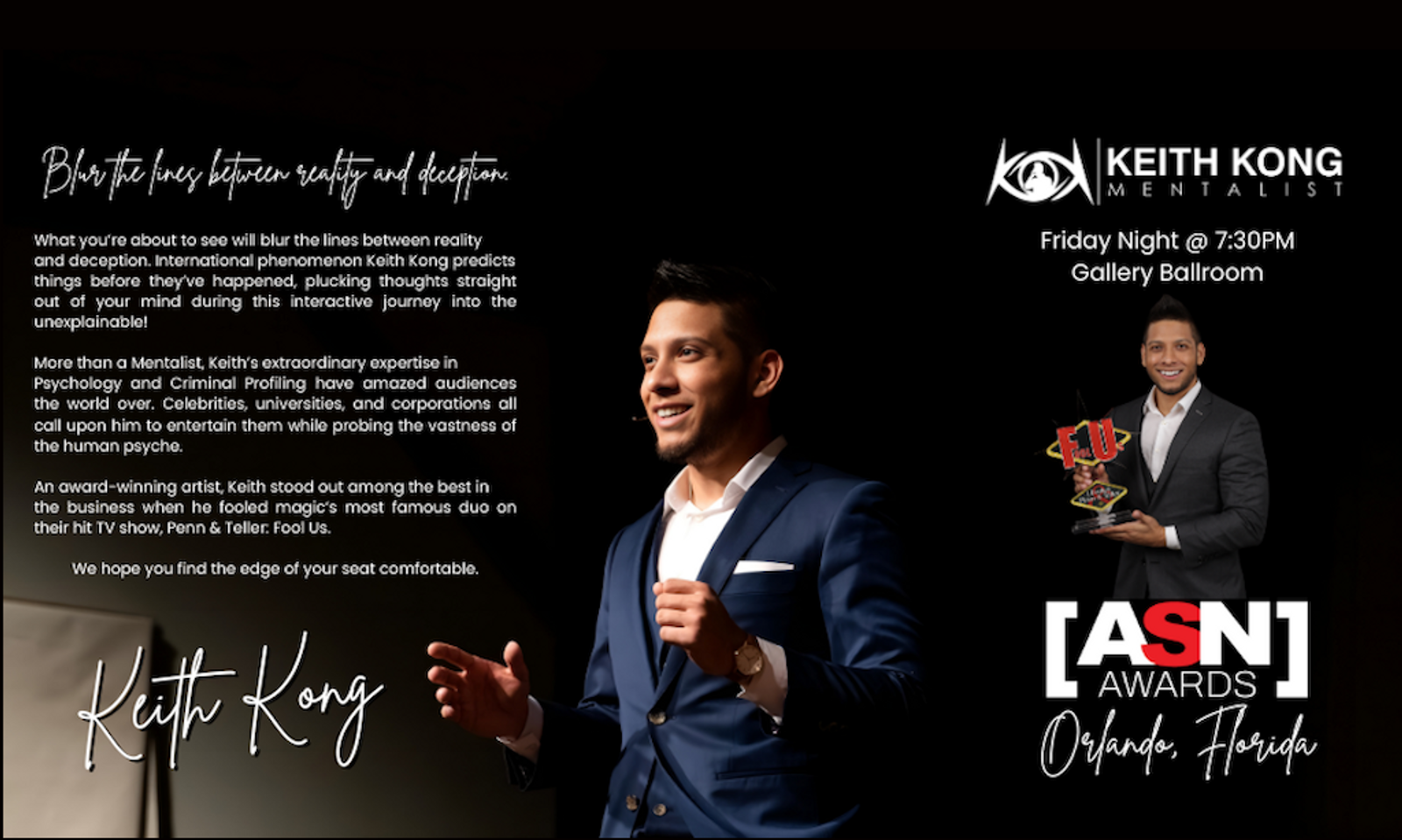 Magician Keith Kong Added to Events at ASN Awards Show Weekend