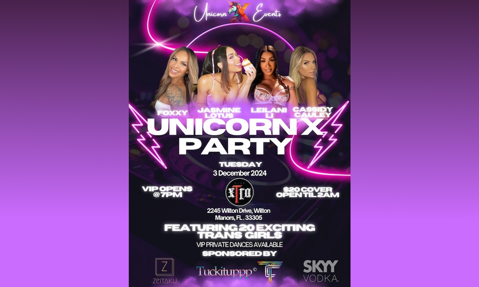 Leilani Li Hosting Unicorn X Party at Florida’s Club Xtra