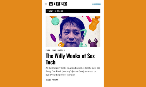 Our Erotic Journey's James Guo Featured in 'Wired' Magazine