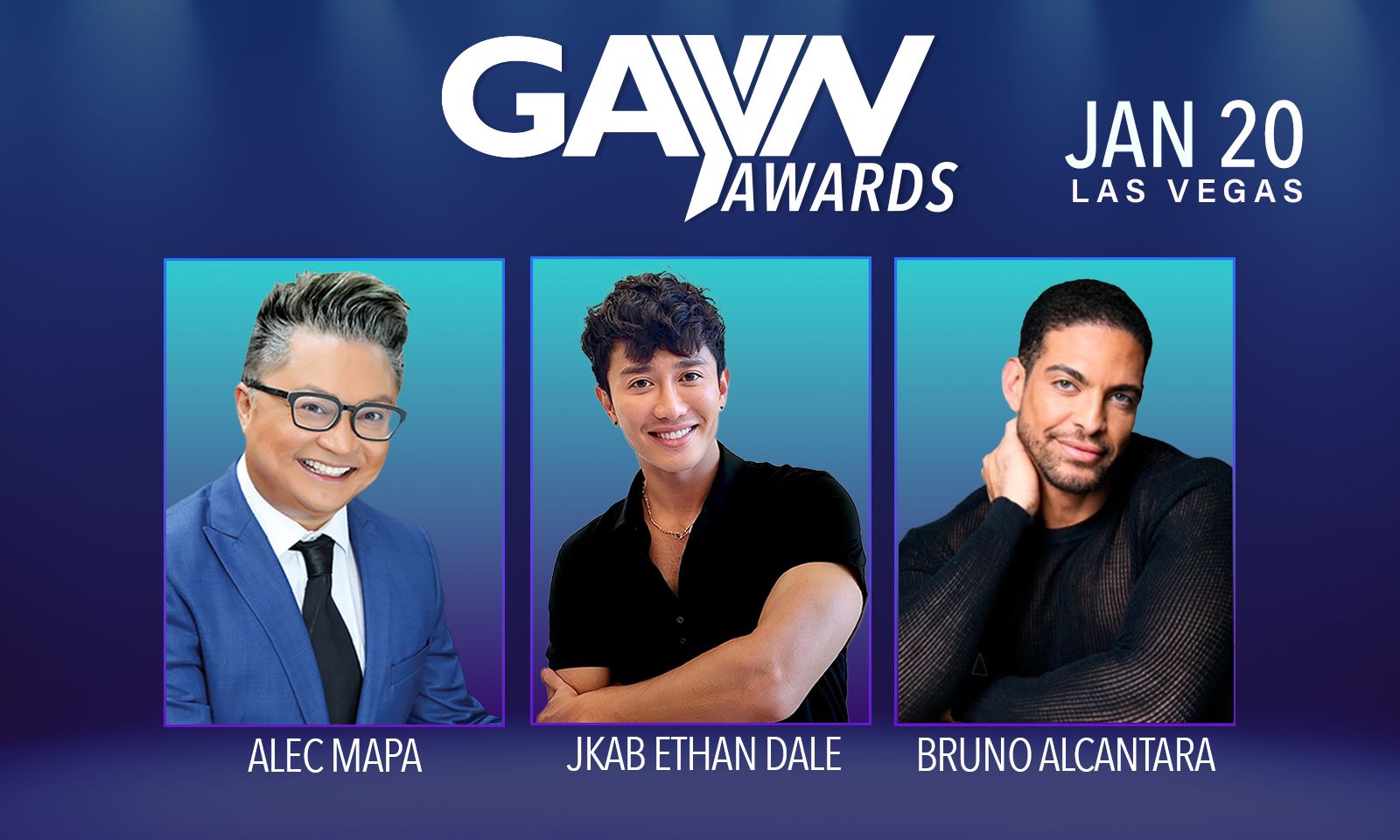 Alec Mapa, Jkab Ethan Dale & Bruno Alcantara to Host 2025 GayVNs