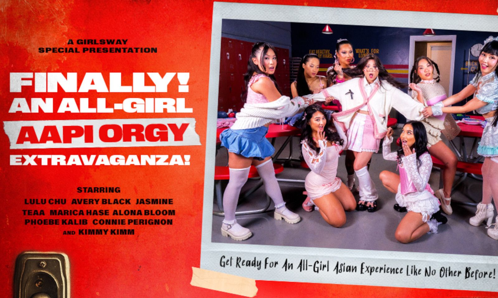 Girlsway Debuts Kimmy Kimm's All Girl Asian Orgy