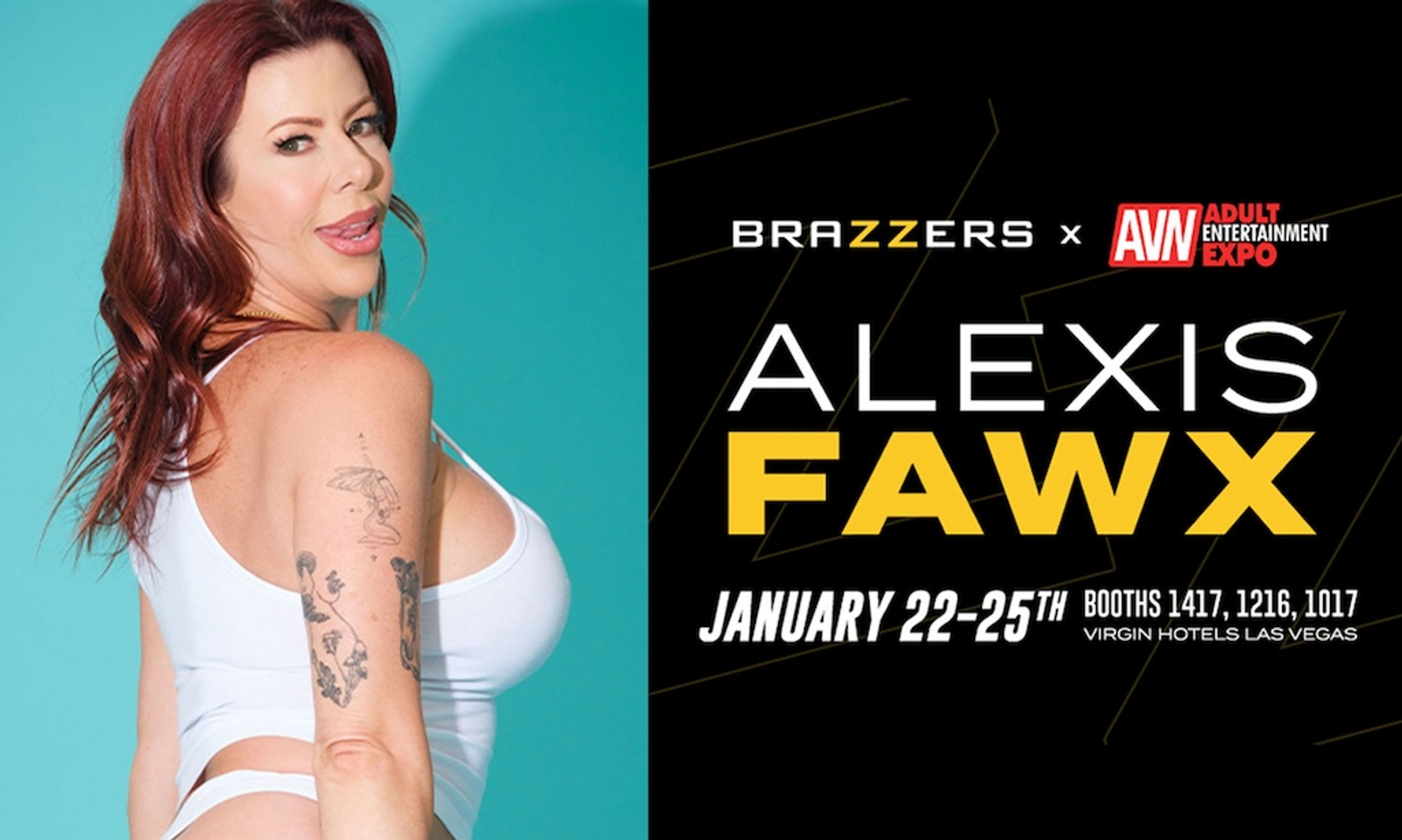 Alexis Fawx to Appear at the AVN Show in Las Vegas