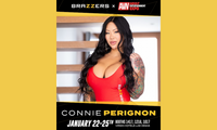 Connie Perignon Appearing at Brazzers Booth at AEE