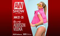 Addison Vodka Signing at Hookup Hotshot Booth at AEE