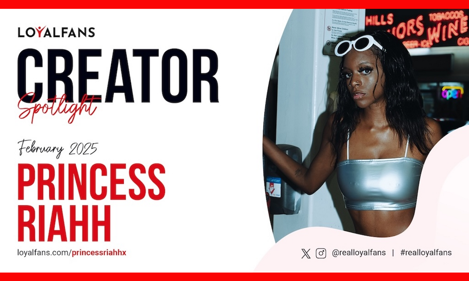 PrincessRiahhX Named LoyalFans’ Featured Creator for February