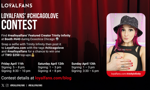 Trinity Infinity Signs at First Exxxotica for LoyalFans