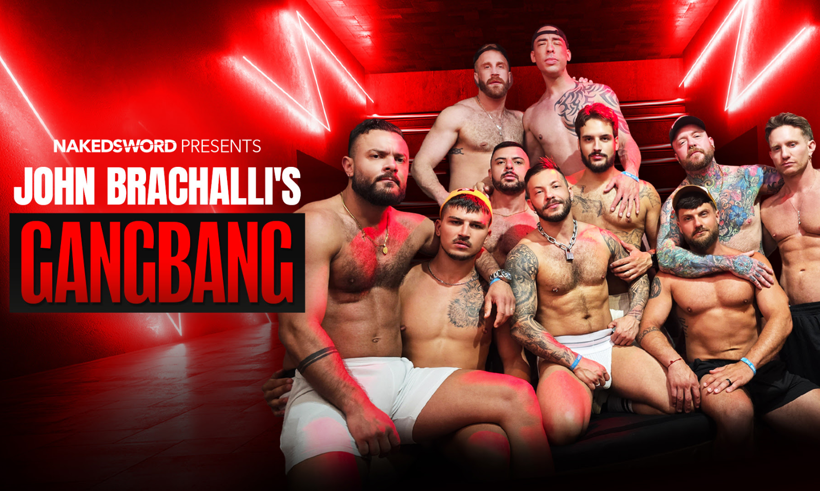 NakedSword Releases 'John Brachalli's Gangbang'