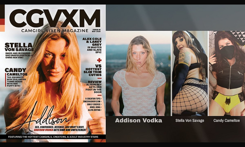 Addison Vodka Graces 'CamGirl Vixen' Magazine's Cover, Issue 14
