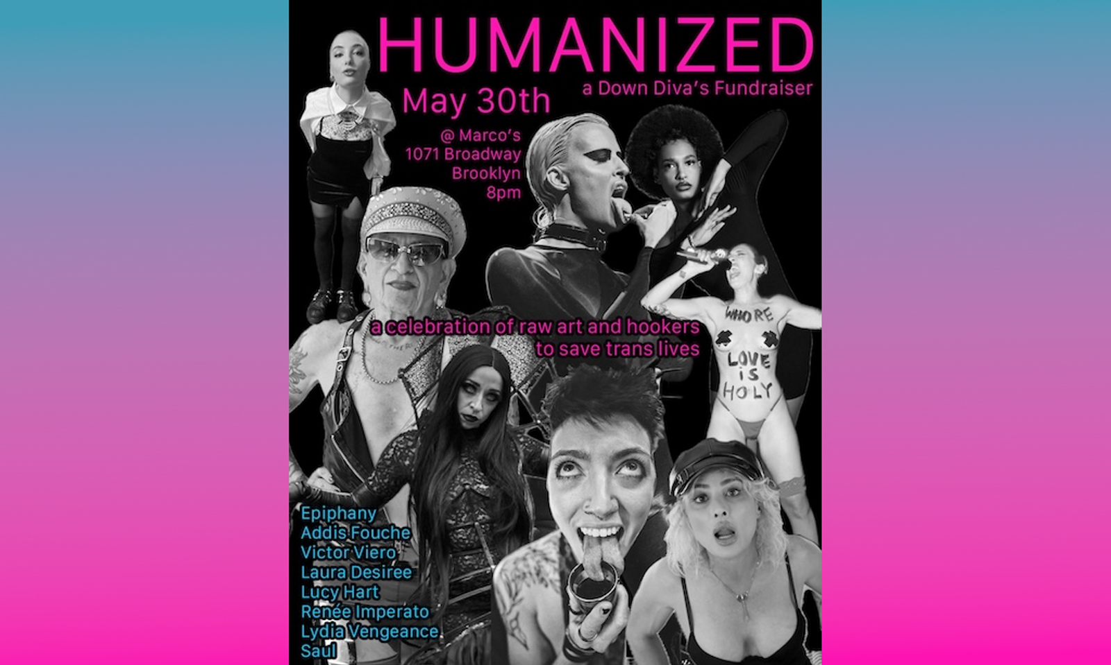 Addis Fouche ‘Humanized’ Tonight at Carlo’s in Brooklyn Benefit