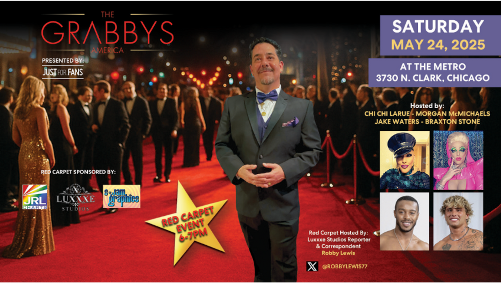 Luxxxe Insider Robby Lewis Returns to Host Grabbys Red Carpet