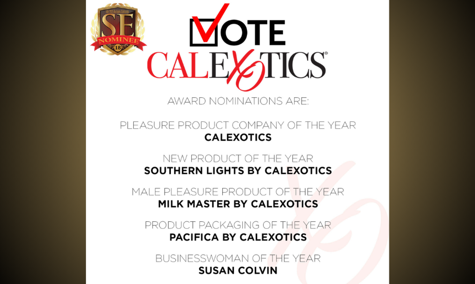 CalExotics Garners Five StorErotica Award Nominations