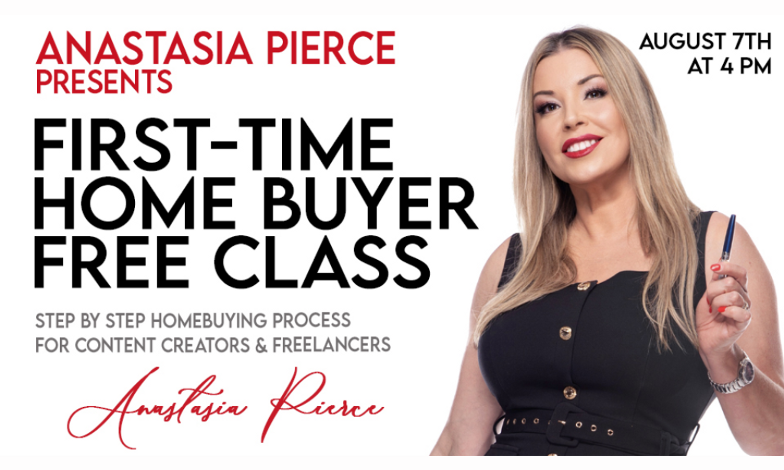 Anastasia Pierce Hosts Free Home Buying Class for Creators