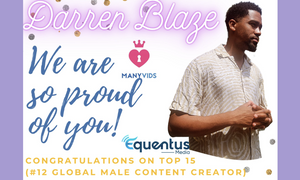 Darren Blaze Earns Spot in ManyVids' Top 15 Male Content Creators